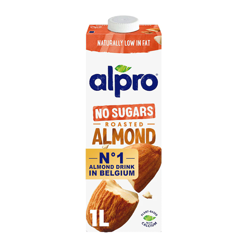 8x1L Gegrilde Amandelen Melk zonder Suiker