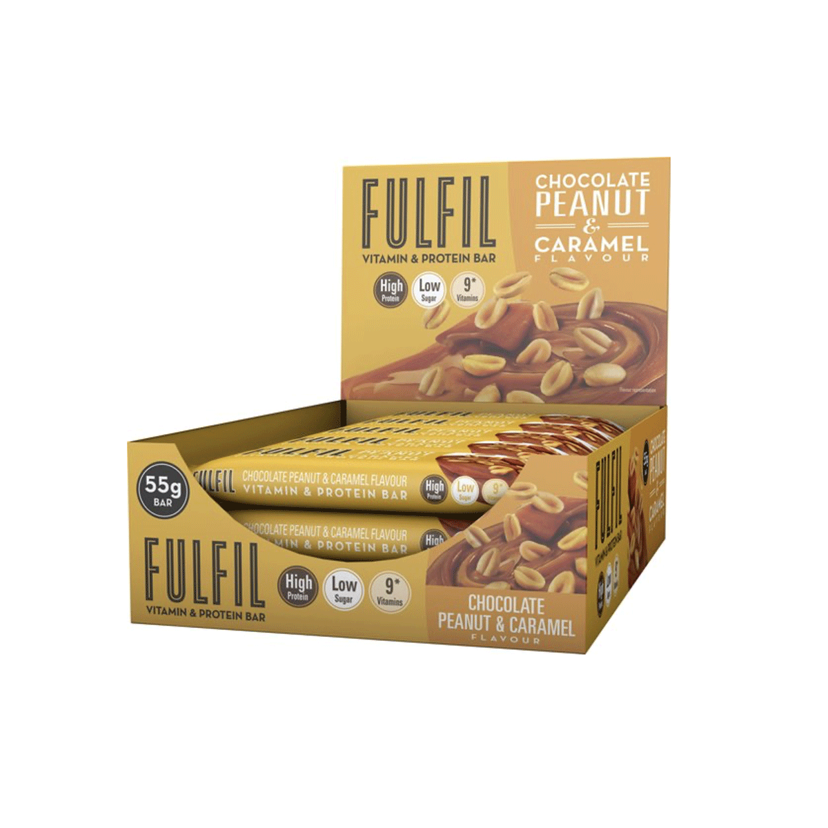 15x55g Karamel Pinda Eiwitreep