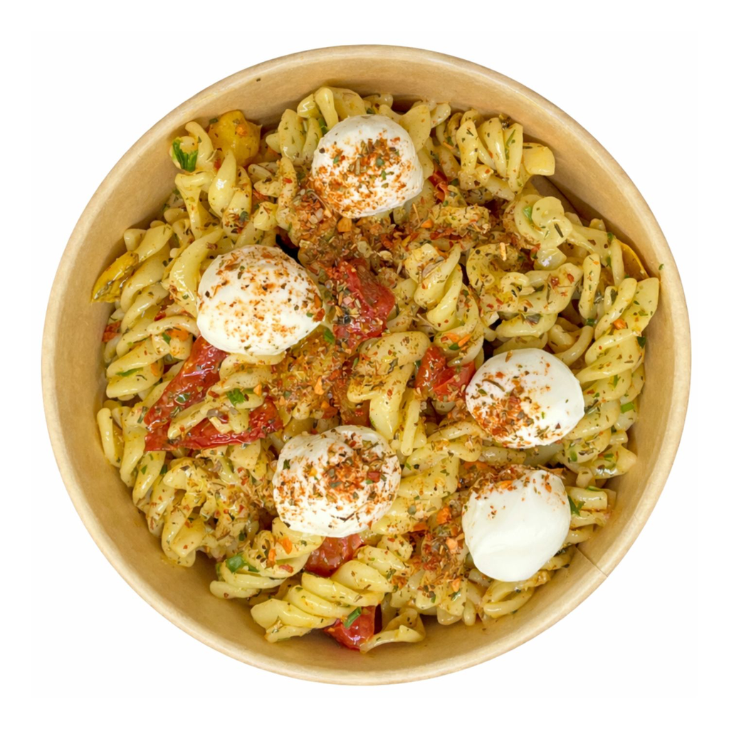 Salade Spirelli méditerranéenne mozzarella