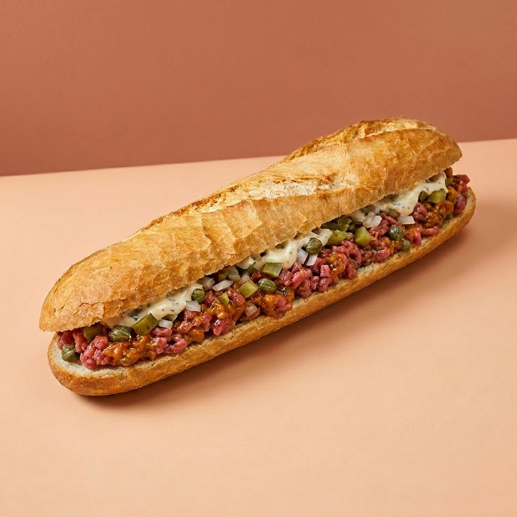 Italiaanse Tartaar Broodje (Zonder Groentjes, Wit)