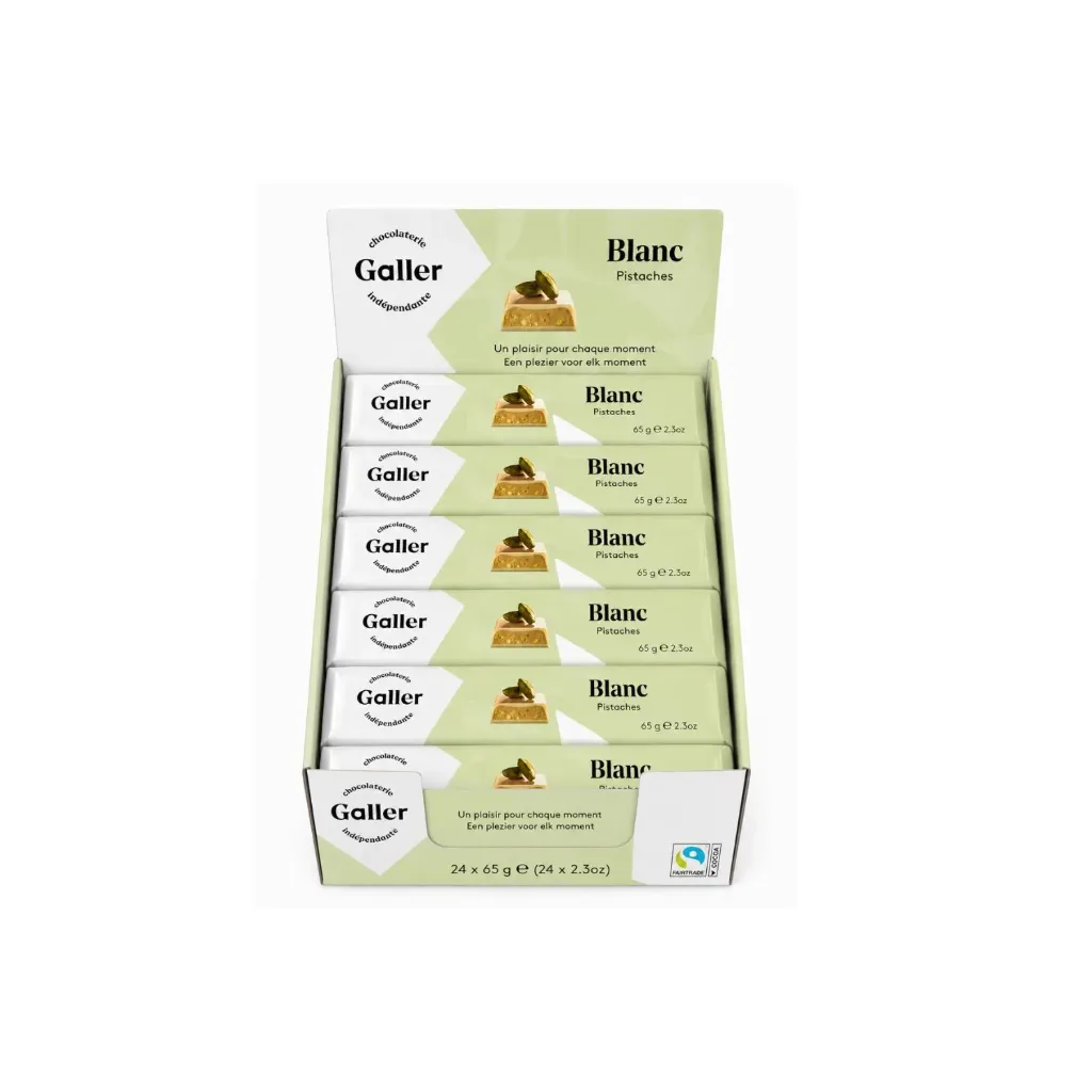 24x65g Chocolat Blanc Pistache